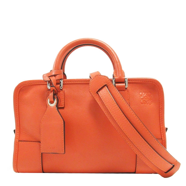 LOEWE 羅威 橘色牛皮手提肩背2way包 Amazona 23【二手名牌BRAND OFF】