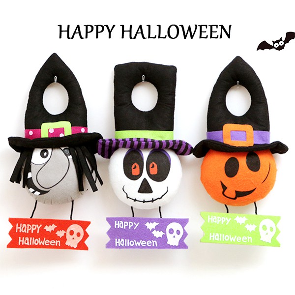 萬聖節斜嘴帽子布偶門把掛飾 門掛【HW0078】《Jami Honey》