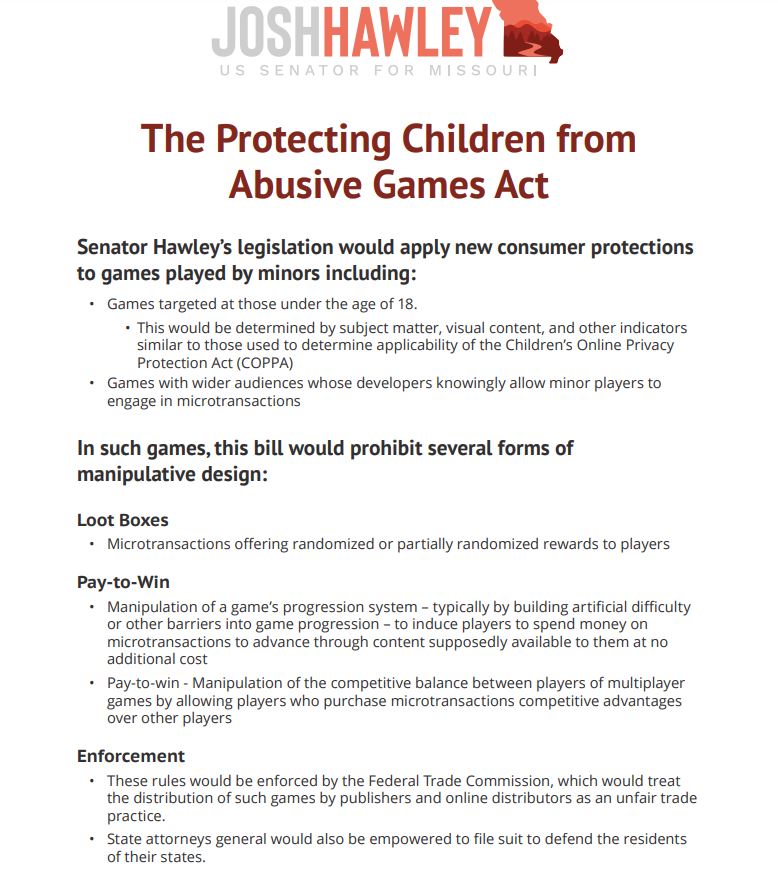 遊戲轉蛋涉嫌剝削兒童，美國有意立法禁止販售給未滿 18 歲的消費者