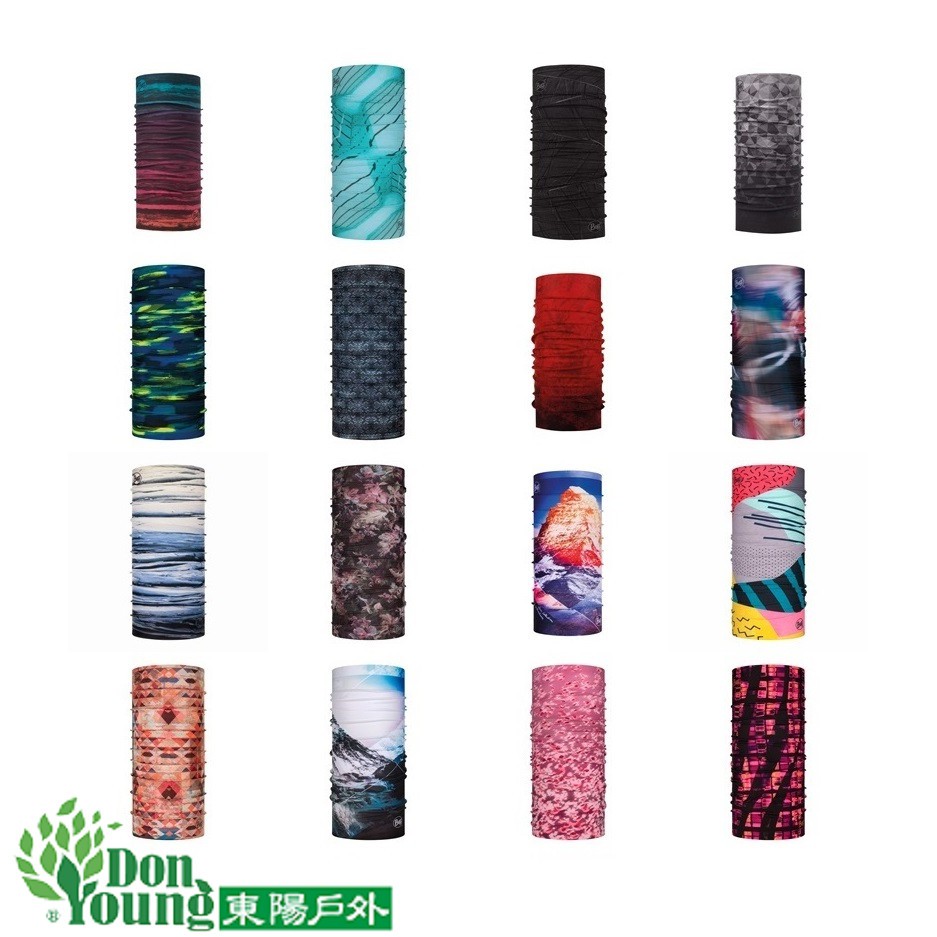 煥然一新的感受 新經典魔術頭巾Original BUFF®是BUFF®系列中最經典的款式，也是花色最多的款式，創新的『無接縫圓筒頭巾』設計，以及超強彈性具備多種變化與用法，適合各種戶外活動使用，同時也