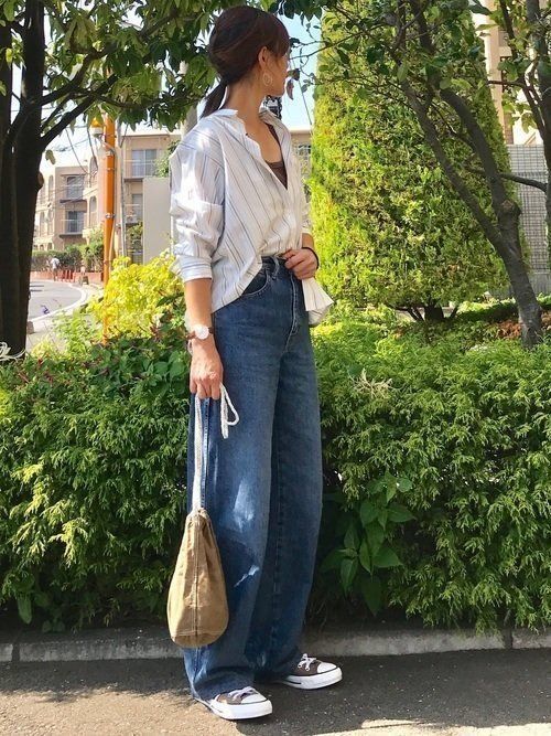 40代のデニムはここがポイント ダサ見せしない大人コーデ サンキュ