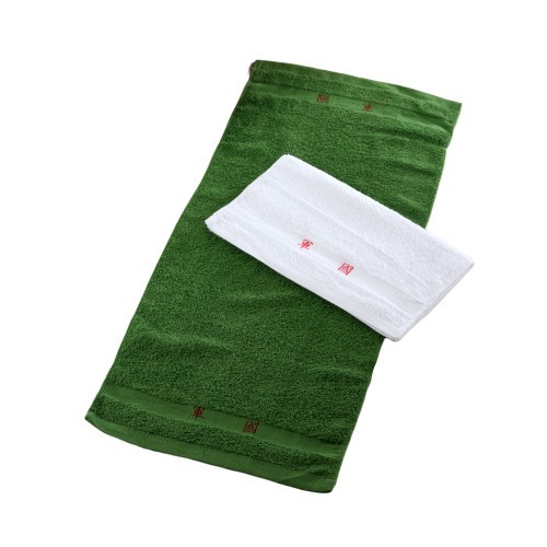 品牌：織物の優品名：軍用素色毛巾12入成份：100%棉規格:33x78cm(±5%)重量:82g(±5%)/條顏色:大白、草綠(單一色)產地:台灣保存期限:10年全程台灣製造符合MIT微笑標章認證色牢