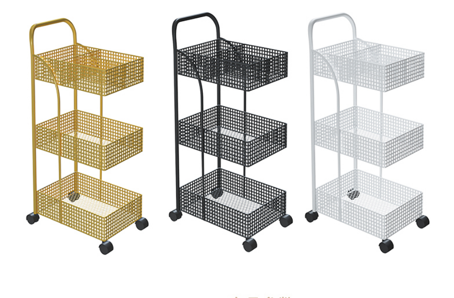 大號 推車 收納架 置物架 北歐鐵藝置物架 臥室廚房金屬網紅 可移動浴室收納架 ins 帶輪 小推車