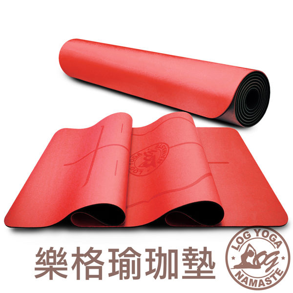 LOG YOGA 樂格 PU環保天然橡膠 專業款瑜珈墊 -大紅色 (厚度5mm)