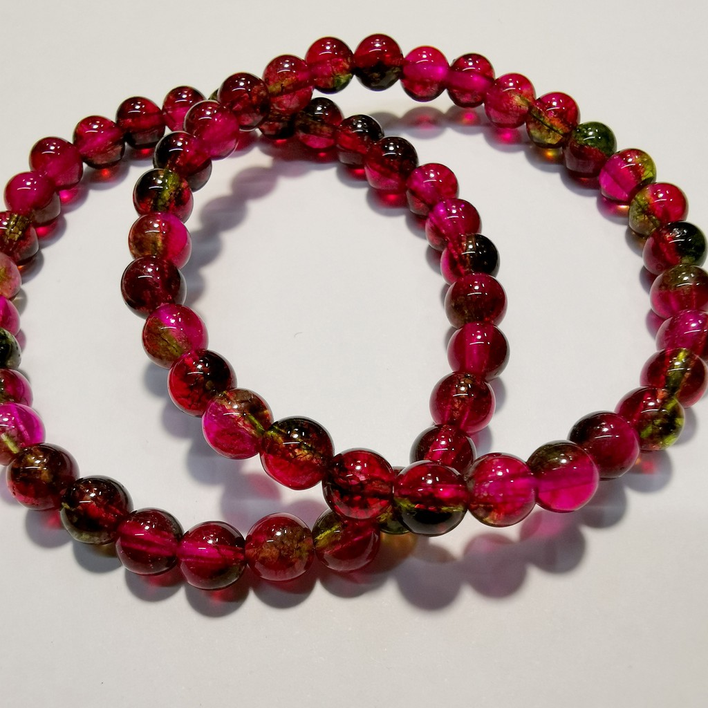 [水晶手珠] 6.8mm 艷碧 天然水晶 手環 環肥燕瘦 太難取捨了