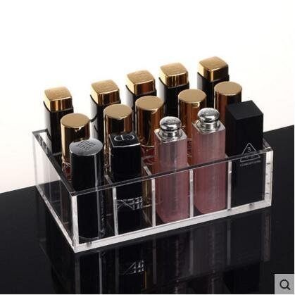 透明亞克力化妝品收納盒 口紅小樣唇彩唇釉睫毛膏彩妝桌面【15格收納盒】LJ-818366