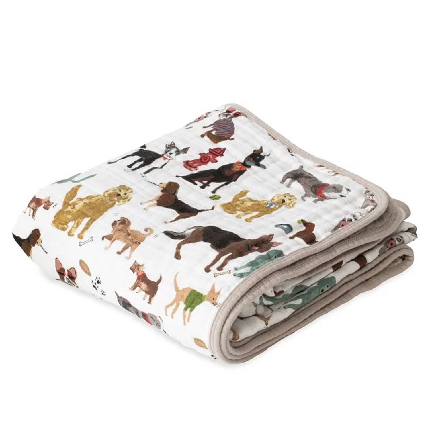 美國 Little Unicorn - 純棉四層紗布毯(被子)-小狗當家