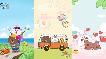 天氣熱哄哄！萌萌家族就是讓你感受假期的氛圍「Line Friends」桌布來襲〜