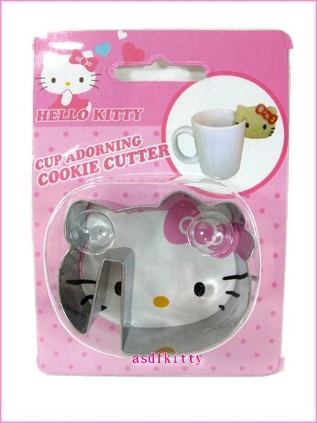 asdfkitty可愛家☆KITTY不鏽鋼餅乾壓模型-也可壓吐司-臉型杯緣子-可變化為貓咪.巧虎-歐美正版