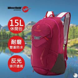 Westfield 雙肩騎行包 背包 運動包 戶外 健行 旅遊 騎腳踏車 防水 15L(玫瑰紅)