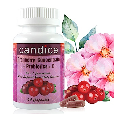 【Candice】康迪斯天然蔓越莓+益生菌膠囊 (60顆/瓶)