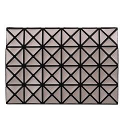 ISSEY MIYAKE 三宅一生 BAOBAO幾何方格4x6萬用卡夾(香檳金)霧面