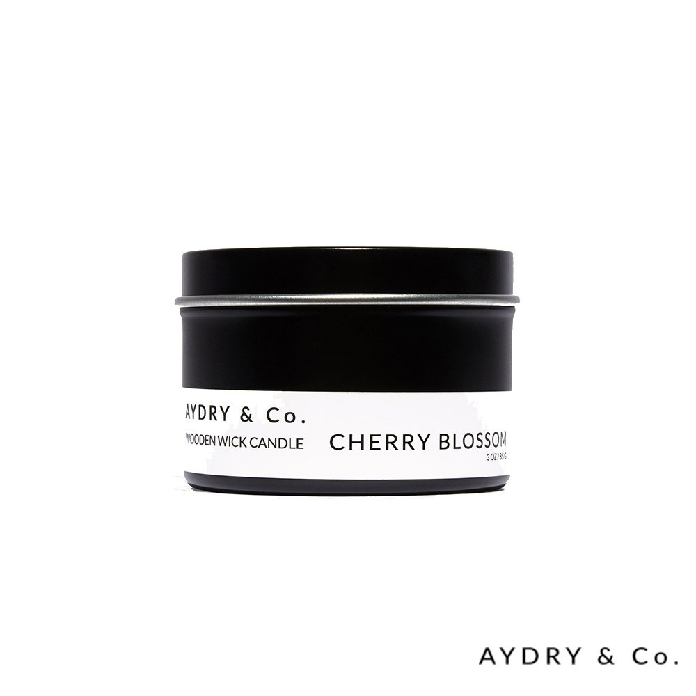 美國 AYDRY & CO. 天然手工木芯香氛 CHERRY BLOSSOM 日本櫻花 錫盒 85g