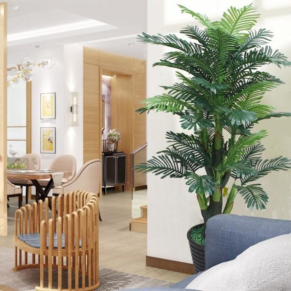 定制仿真植物盆栽假發財樹客廳擺件散尾葵室內裝飾落地花假花大型綠植【快速出貨】