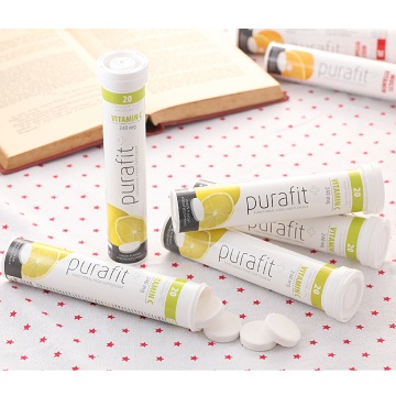 【德國Purafit】柏尹芙維他命C發泡錠(檸檬-20錠)