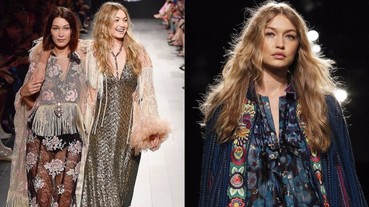 Gigi Hadid 為 Anna Sui 走騷時掉失鞋子，仍不失霸氣地完成時裝騷！