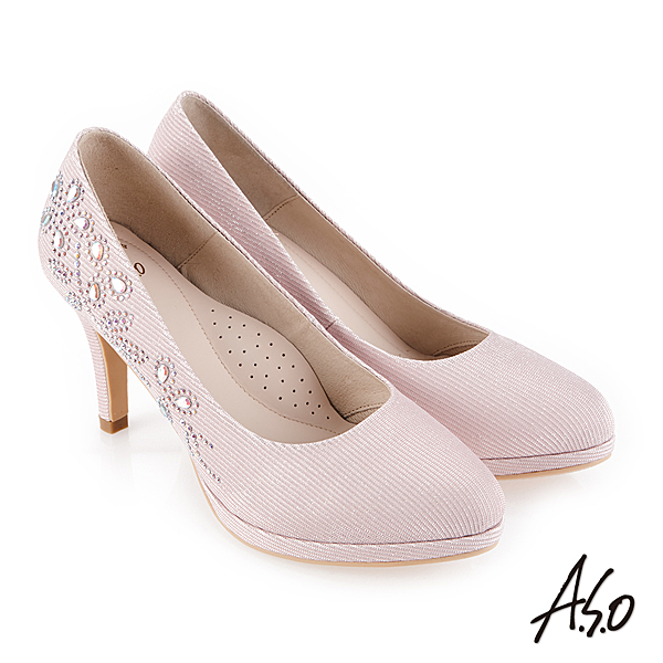 台灣製造 品質嚴選 金蔥配華麗水鑽 優雅浪漫 宴會婚鞋款必備單品