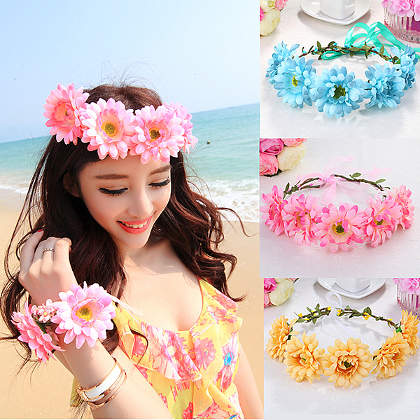 波西米亞仿真花朵花環發箍n下單後約7-10個工作天.n大量採購者可以先買樣品再下有量的訂單