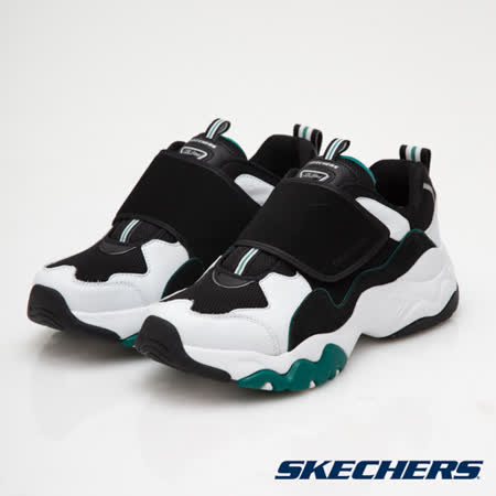 SKECHERS DLITES 系列全新一代DLITES 3.0，超輕量的DLITES吸震EVA中底及彈力耐磨橡膠大底。潮流老爹鞋的經典設計，運用復古的色塊拼接，碰撞出濃郁復古潮流的新定義。