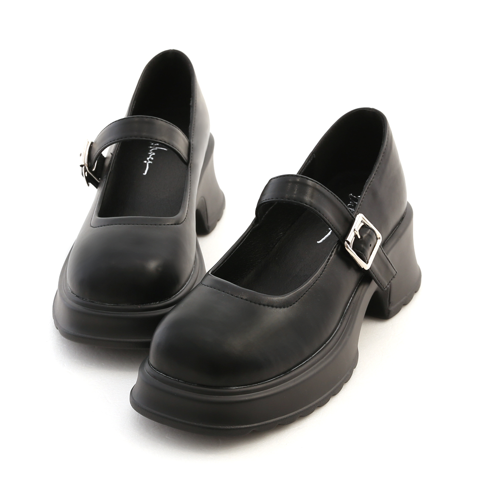 D+AF 萌系學院．輕量厚底圓頭瑪莉珍鞋