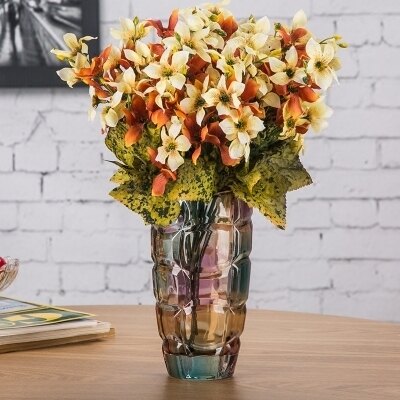 花瓶花瓶加厚客廳插花擺件水培洗手間百合桌面花瓶小號玻璃透明花器