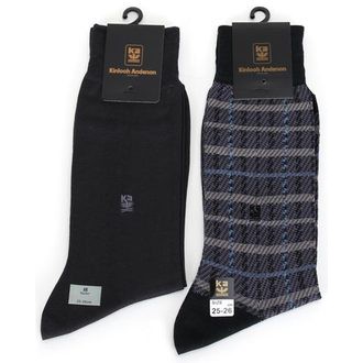 【Kinloch Anderson 金安德森】絲光棉紳士襪禮盒 A組(2入)