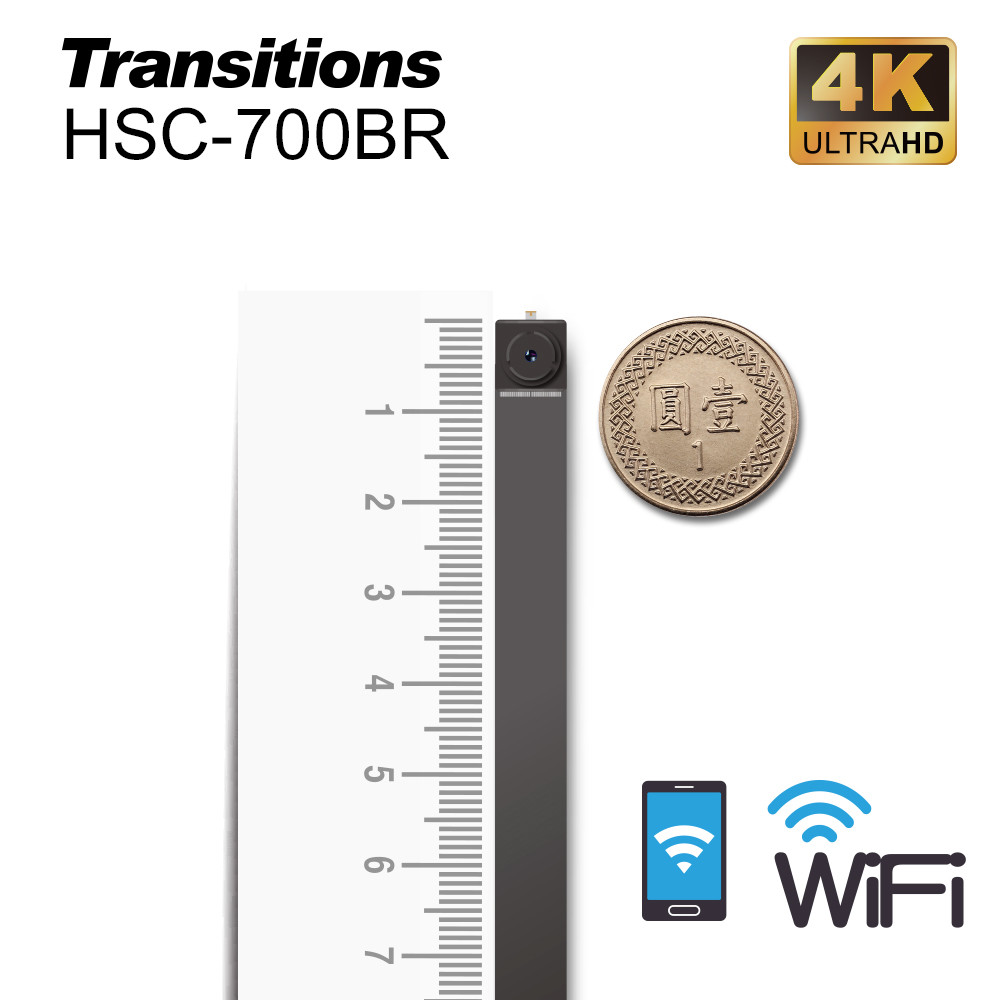 全視線 HSC-700BR 4K高畫質無線WIFI遠程監看迷你袖珍鏡頭微型攝影機 【凱騰】