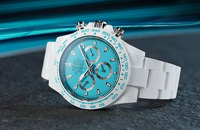 設計靈感來自f1著名賽道的tiffany藍面白陶瓷daytona 世界高級品 Line Today