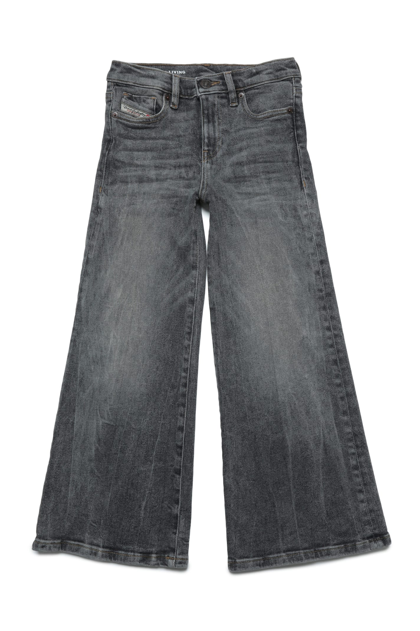 Diesel 1978-j Trousers Jeans 1978 Flare Gray Marbled Effect