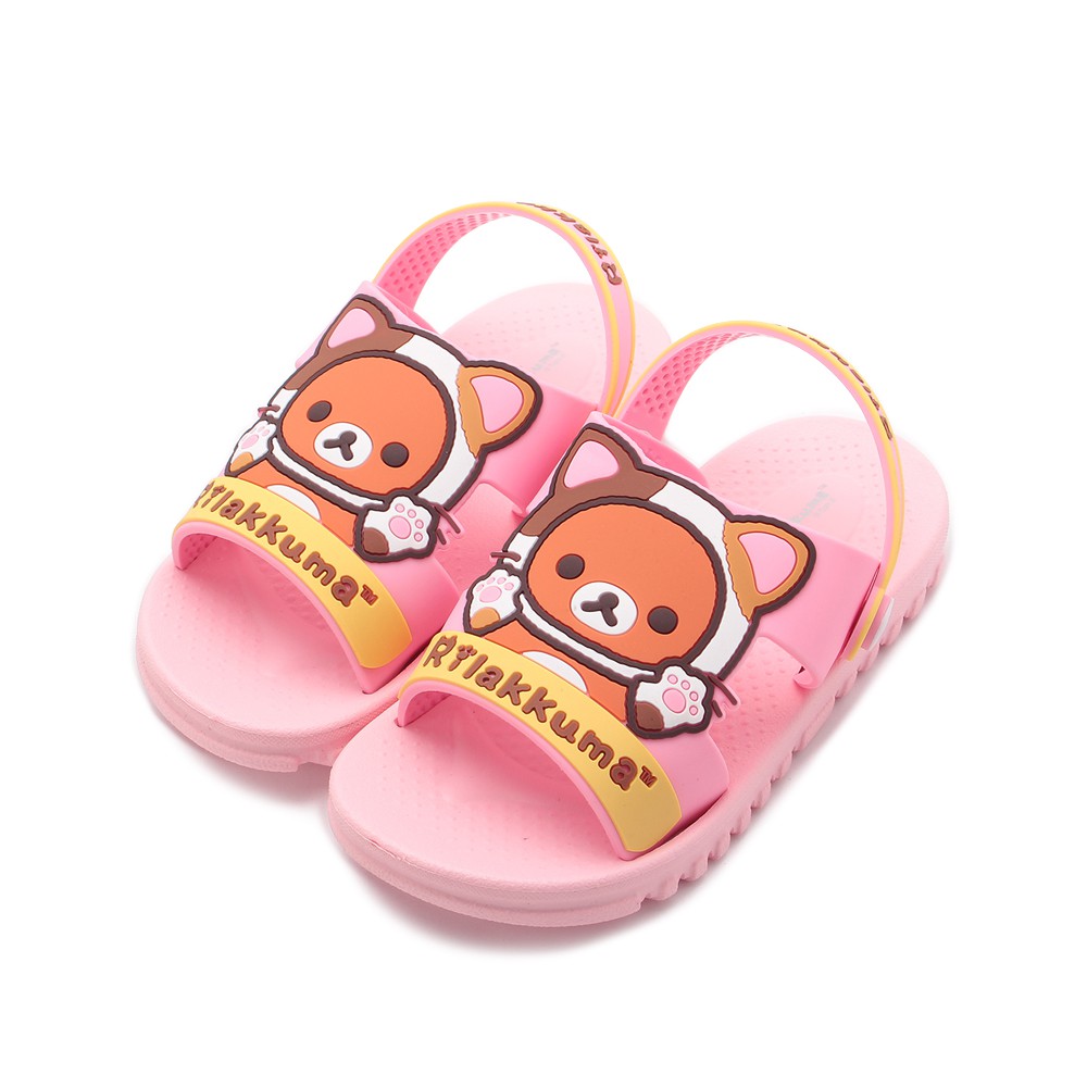 拉拉熊與貓咪頭套，可愛爆表可調式後帶，涼拖鞋兩用穿著顆粒中底，提升足底摩擦力台灣製造，安心品質規格/尺碼：15 / 16 / 17 / 18 / 19鞋面：PVC │ 內裡：PVC │ 中底：PVC 