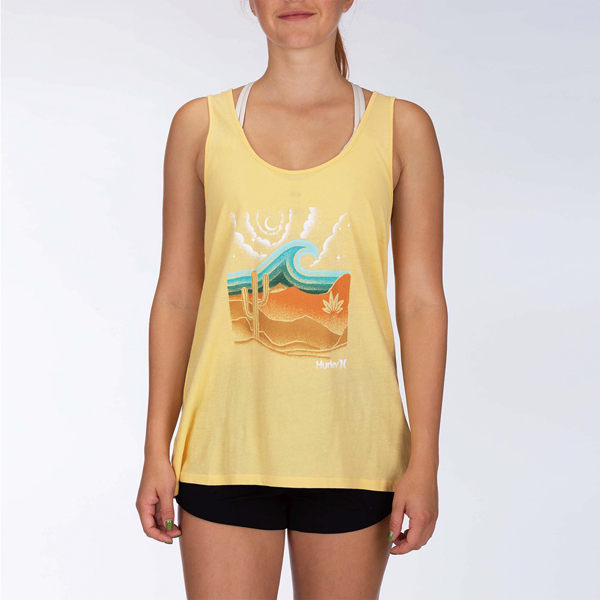 Hurley W DESERT DAYS PERFECT TANK BLACK 背心