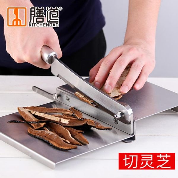 膳道 中藥材鍘刀不銹鋼切年糕刀家用臘肉牛軋糖阿膠切片切刀 城市科技DF
