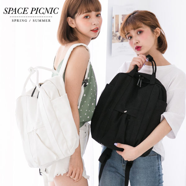 帆布 後揹包 Space Picnic｜厚帆布方形後背包(預購)【C18032015】