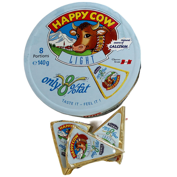 奧地利原裝【快樂牛起司乳酪】低脂圓盒140g