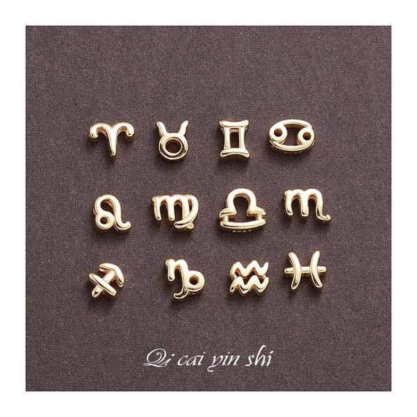 TTikk tik~S925純銀12星座情侶項鍊手鍊女吊墜串珠隔珠自由搭配掛墜飾品配件