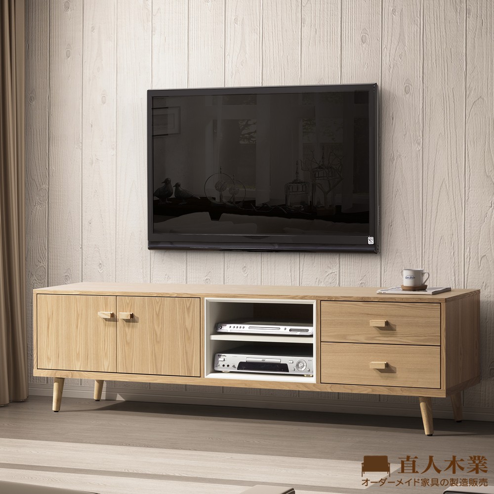 【日本直人木業】ROSE玫瑰白180CM電視櫃