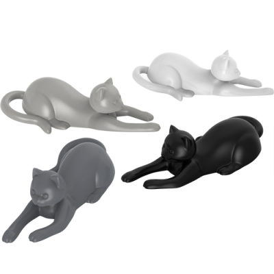 磁吸固定重要留言 辦公室記事文具用 翹尾抬手2種變化 白灰黑四色一組 點綴環境療癒心情