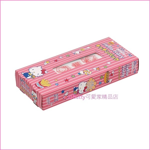 asdfkitty可愛家☆KITTY 盒裝塑膠袋/點心袋/包裝袋-裝麵包.餅乾.糖果-日本製