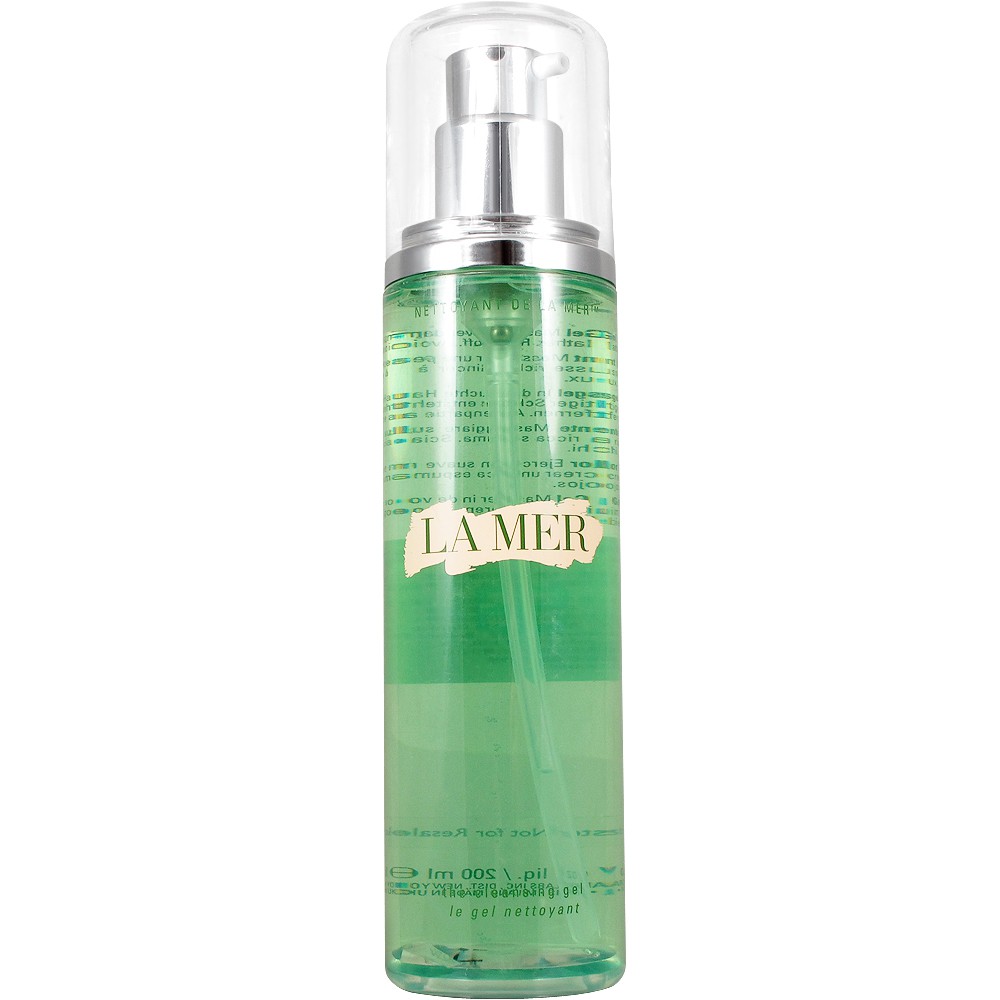 商品名稱：LA MER 海洋拉娜 潔膚凝膠(200ml)(新包裝) 容量：200ml 使用方法：臉部先用清水打濕，再沾取適量加水起泡後輕輕於臉部以畫圓方式按摩，再以清水清洗乾淨。 貨源：公司貨 保存期