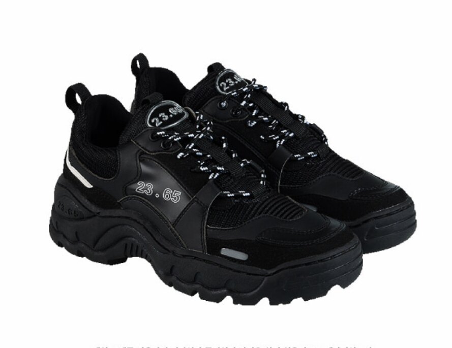 【23.65】V2 老爹鞋 黑 韓風 運動鞋 休閒鞋 慢跑鞋 情侶鞋(palace store)