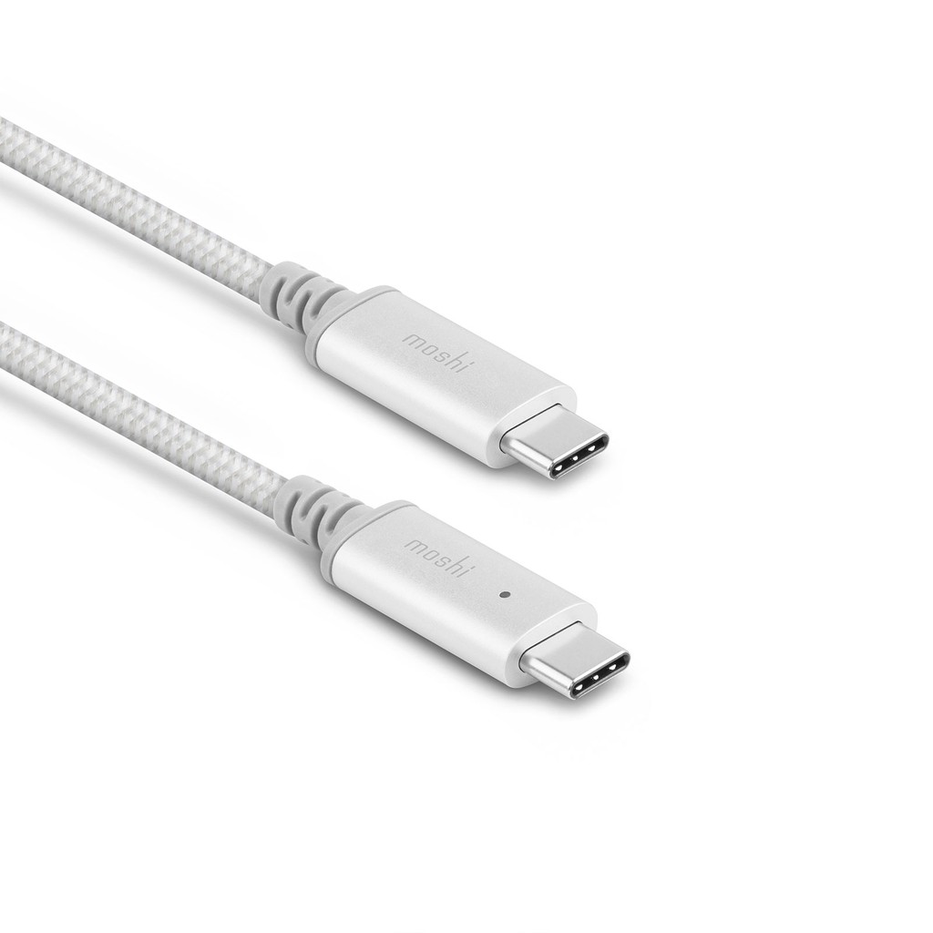 描述：Moshi 的 Integra™ 強韌系列 USB-C 充電線具備智能 LED，能替 USB-C 裝置進行快速充電。因為內建電子標記( e-maker) 晶片，本款充電線完整支援 USB PD 