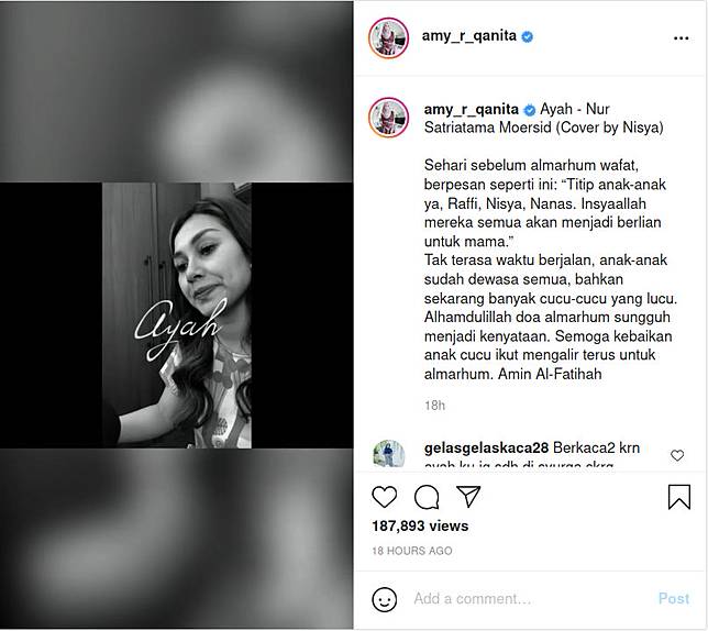 Ciprit Jadi Orang Tua Tunggal Amy Qanita Kenang Pesan Ayah Raffi Ahmad Sebelum Meninggal Dunia Hingga