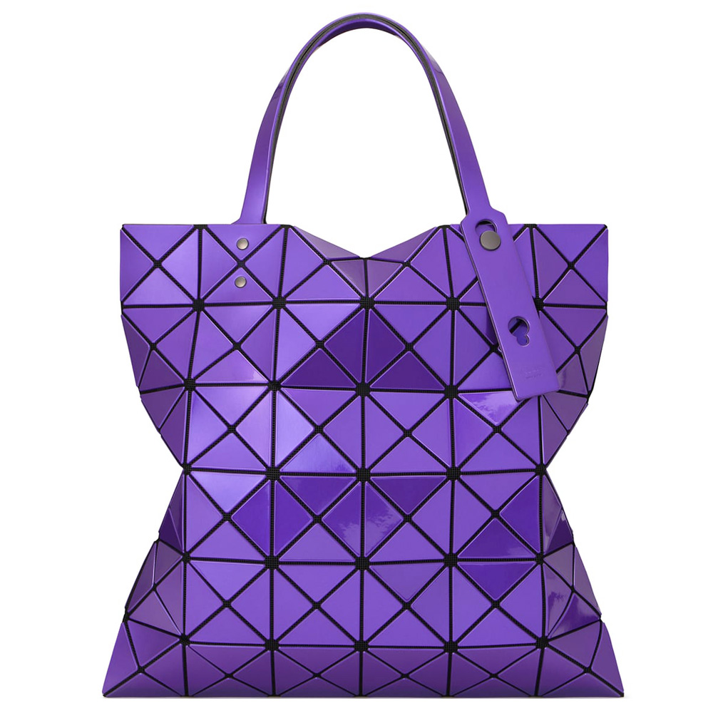 ISSEY MIYAKE 三宅一生 BAOBAO LUCENT 金屬光亮面6x6肩背包-金屬紫