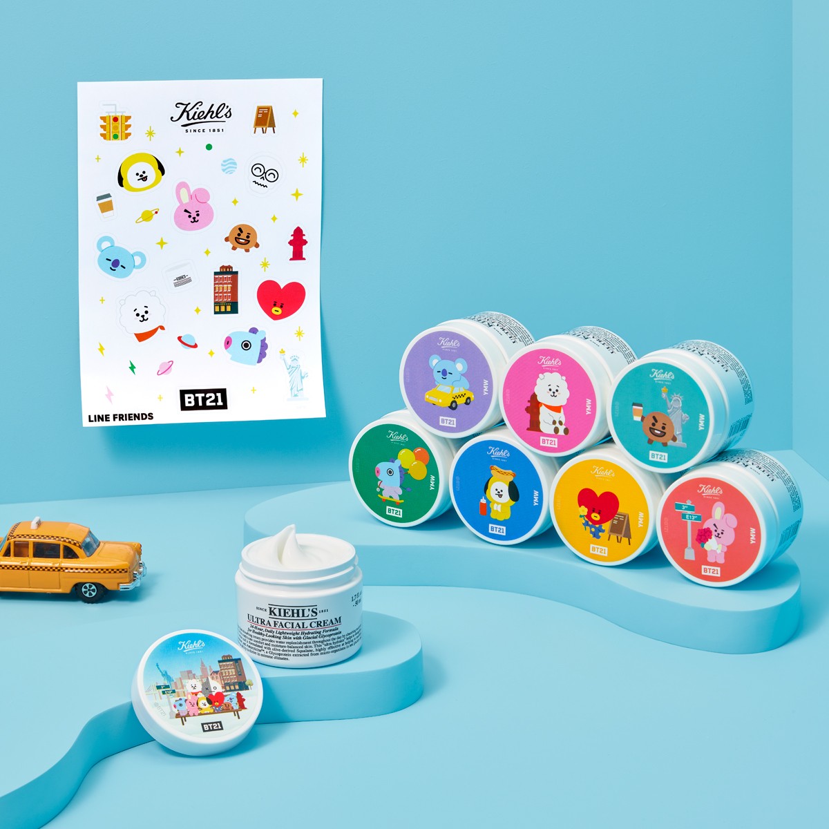 キールズ」とBTSのキャラクター「BT21」がコラボ 人気クリームの限定