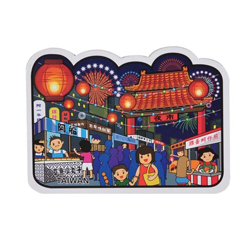 【MILU DESIGN】+PostCard>>台灣旅行明信片-台灣夜市/明信片(台灣美食/觀光/TAIWAN NIGHT MARKET)