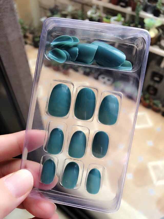 現貨~ NE0048/NE0049 假指甲成品美甲貼片短款可愛 韓國 純色 粉嫩顯白 防水持久