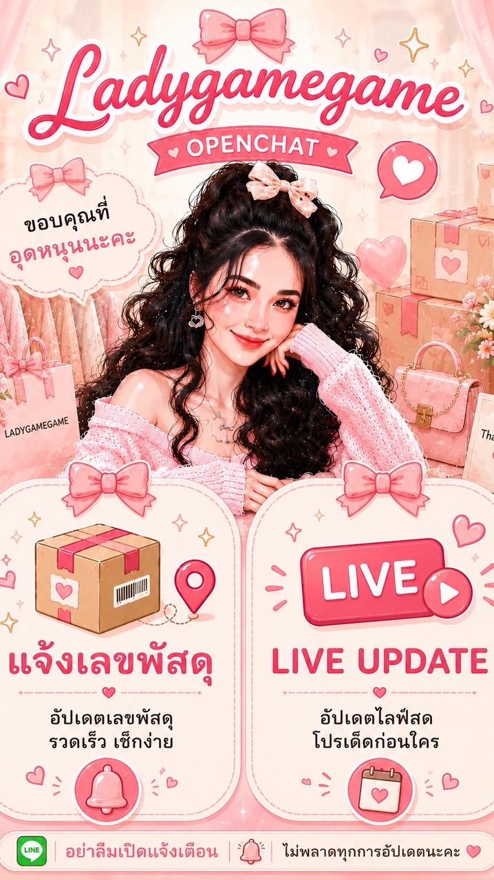 Ladygamegame แจ้งเลขพัสดุ & Live Update