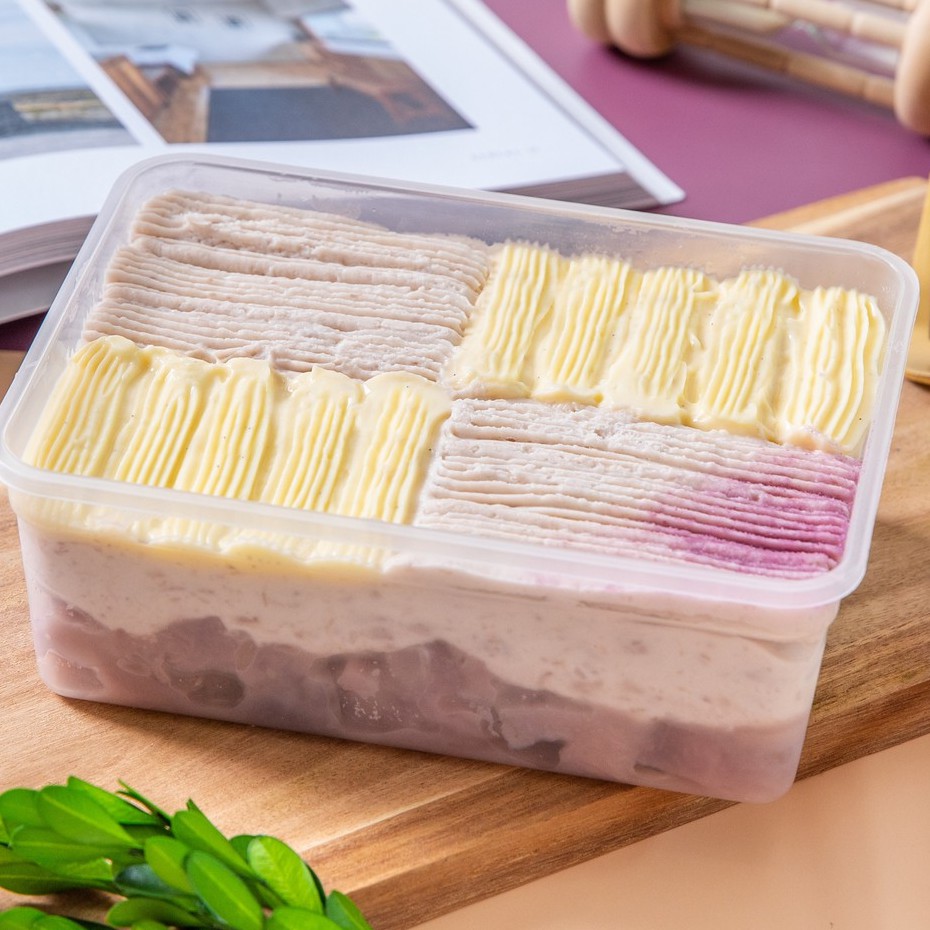 接單製作，下單前，可聊聊詢問到貨日喔：）固定每週二、四、六到貨日●品名：芋見泥（蛋奶素）●成分: 芋頭、雞蛋、鮮奶油、牛奶、砂糖、天然 奶油、米穀粉、沙拉油、乳酪、玉米粉、甘藷粉●重量：480g正負3