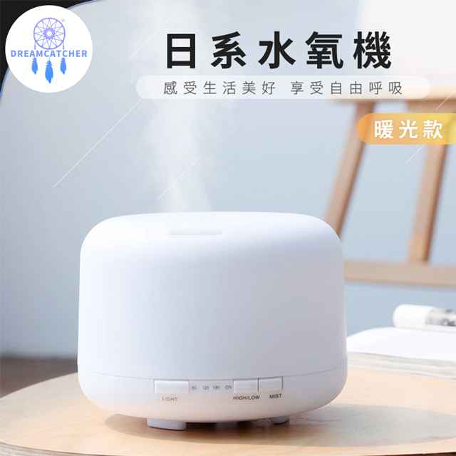 500ml│大容量│安靜無聲．細緻冷霧 – 2.4兆聲波霧化，不須加熱 ．香薰安神 – 保留精油分子，散發香氣 ．天然精油 – 英國進口 Aromania ．加濕除菌 – 增加負離子，淨化空氣 ．安靜