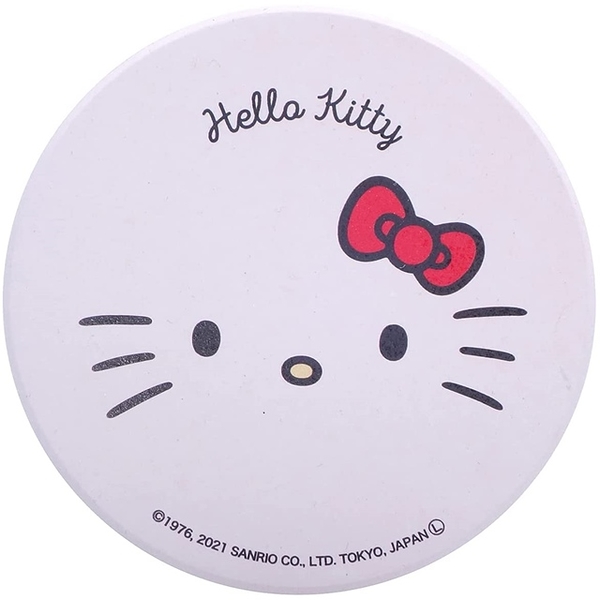 小禮堂 Hello Kitty 陶瓷杯墊 (大臉款) 4964412-493125